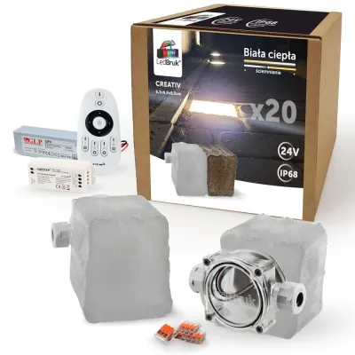 20x LedBruk Creativ 61x61x69x60 mm Biała ciepła-148509