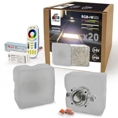 20x LedBruk Akropol RGBW BC + sterownik + zasilacz-148659