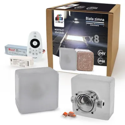 8x LedBruk Nostalit KN1212 Biała Zimna 12X12X6 cm-150204