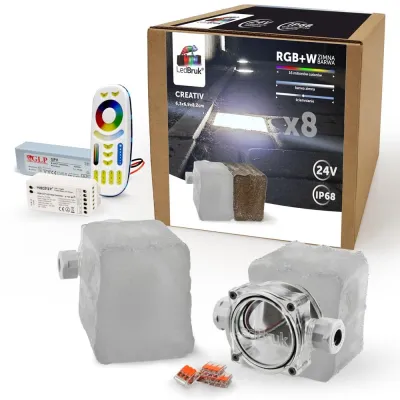 8x LedBruk Creativ RGBW BZ + sterownik + zasilacz-150714