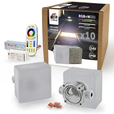 10x Oprawa Najazdowa LED Holland 10x10cm RGBW BC-184652