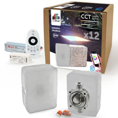 12x LedBruk Kostka Brukowa LED Akropol 14x10 CCT-192187