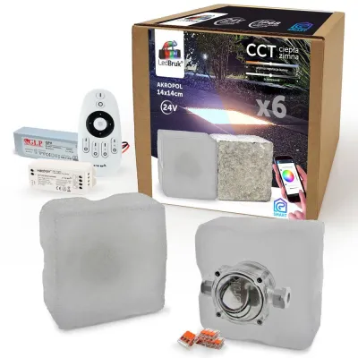 6x LedBruk Kostka Brukowa LED Akropol 14x14 CCT-193451