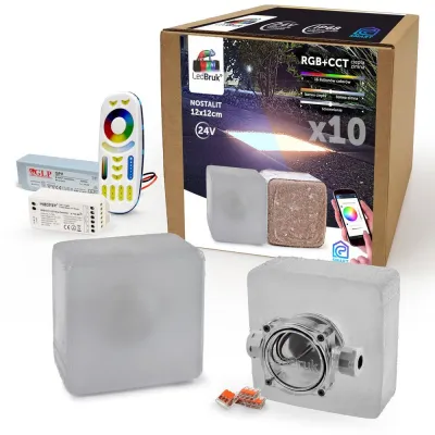 10x Świecąca Kostka Brukowa Nostalit 12x12 RGB+CCT-193691