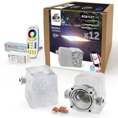 12x Świecąca Kostka Brukowa Piccola mała RGB+CCT-193963
