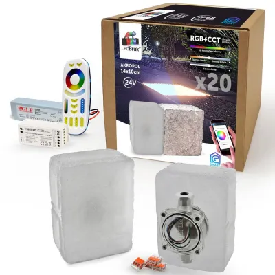 20x Świecąca Kostka Brukowa Akropol 14x10 RGB+CCT-194891