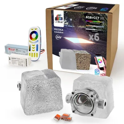 6x LedBruk Kostka Brukowa LED Piccola duża RGB+CCT-195195
