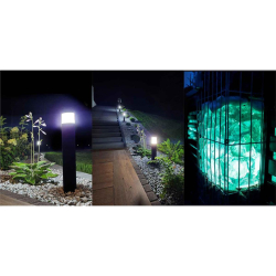 Lampa Ogrodowa LED 24V RGB+CCT 80cm Kwadrat Czarna-216882