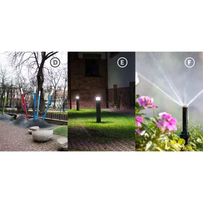 Lampa Ogrodowa LED 24V RGB+CCT 50cm Okrągła Czarna-216857