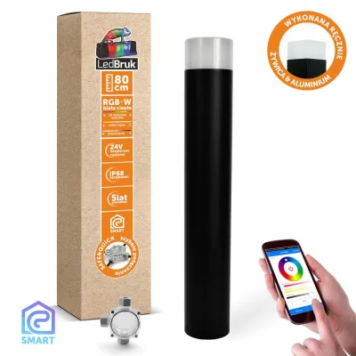 Lampa Ogrodowa LED 24V RGBW BC 80cm Okrągła Czarna-216948