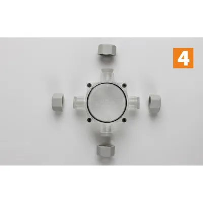 Puszka Mufa Hermetyczna IP68 x4 PG11 -zestaw 3 szt-222149