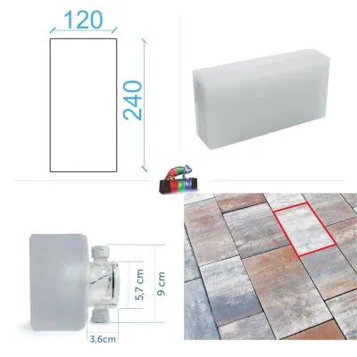 Świecąca Kostka Brukowa LED Polbruk Ideo 24x12 24V RGB+CCT-231932