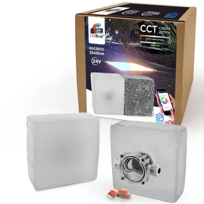 Świecąca Kostka Brukowa LED Polbruk Toledo 15x15 CCT-232031
