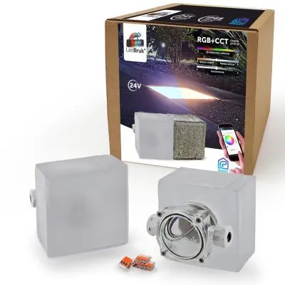 Świecąca Kostka Brukowa LED Polbruk Prostokąt 10x10 24V RGB+CCT-241372