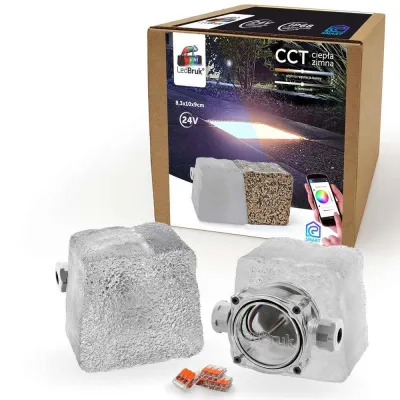 Świecąca Kostka Brukowa LED Polbruk Avanti Duża 24V CCT-241392