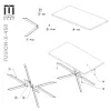 Stół, stolik kawowy Warm Marble 1500x640 1500x640 [22mm] Nogi Fusion-X-450-245975