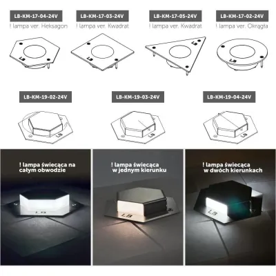 Oprawa Najazdowa LedBruk z nakładką  pełna - wokół 24V RGB+CCT Stal Nierdzewna-245632