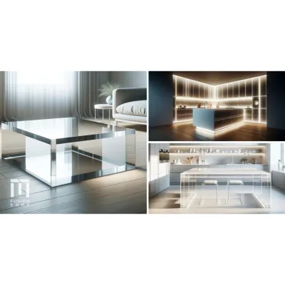 Stół, stolik kawowy Warm Marble 1500x640 1500x640 [22mm] Nogi Fusion-X-450-245969