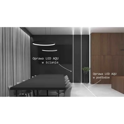 Oprawa LED hermetyczna IP68 zoomLED  AQU czarny 30W 2m RGB -246223