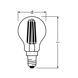 Żarówka LED E14 5W(40W) ciepła 2700K Osram-57714
