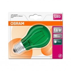 Żarówka LED E27 1,6W(15W) zielona 7500K Osram-58351